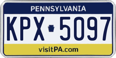 PA license plate KPX5097