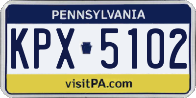 PA license plate KPX5102