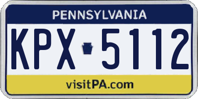 PA license plate KPX5112