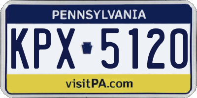 PA license plate KPX5120