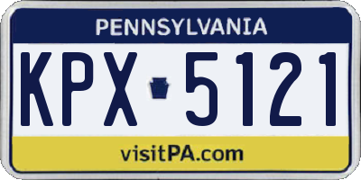 PA license plate KPX5121