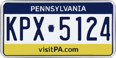 PA license plate KPX5124