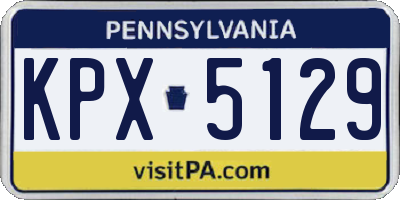 PA license plate KPX5129