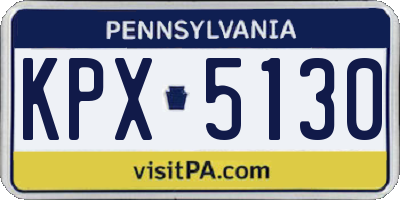 PA license plate KPX5130