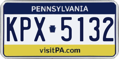 PA license plate KPX5132