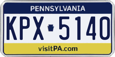 PA license plate KPX5140