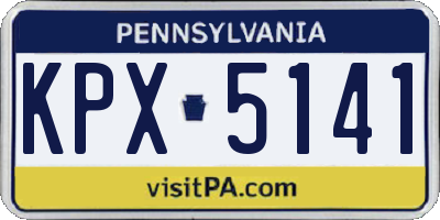 PA license plate KPX5141