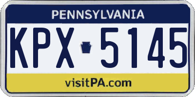 PA license plate KPX5145