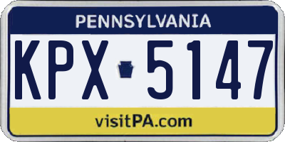 PA license plate KPX5147