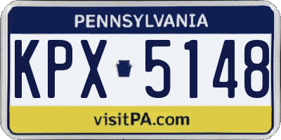 PA license plate KPX5148