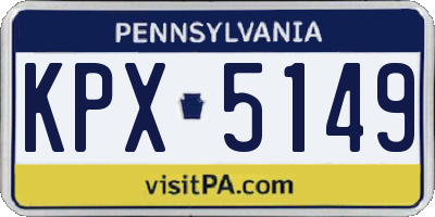 PA license plate KPX5149