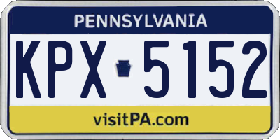 PA license plate KPX5152