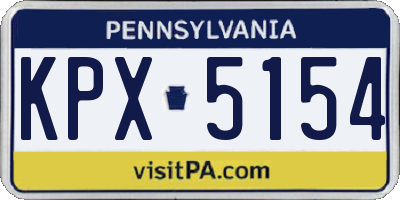 PA license plate KPX5154