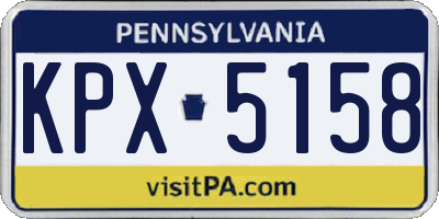 PA license plate KPX5158