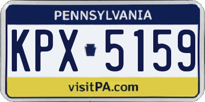 PA license plate KPX5159