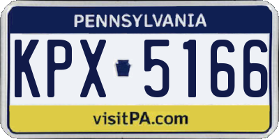 PA license plate KPX5166