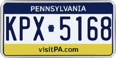 PA license plate KPX5168