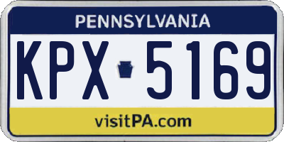 PA license plate KPX5169