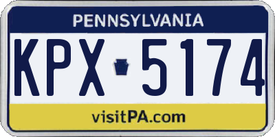 PA license plate KPX5174