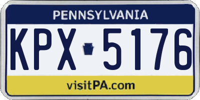 PA license plate KPX5176