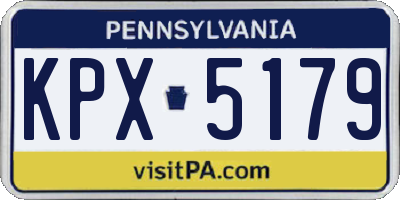 PA license plate KPX5179