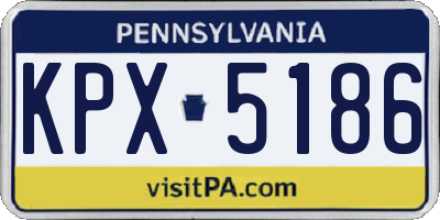 PA license plate KPX5186
