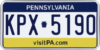 PA license plate KPX5190