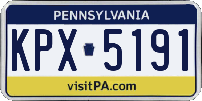 PA license plate KPX5191
