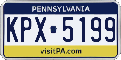 PA license plate KPX5199