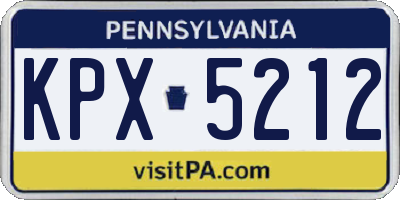 PA license plate KPX5212