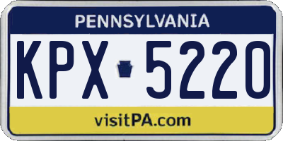 PA license plate KPX5220