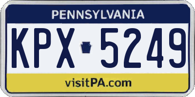 PA license plate KPX5249