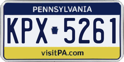 PA license plate KPX5261