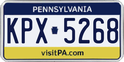 PA license plate KPX5268