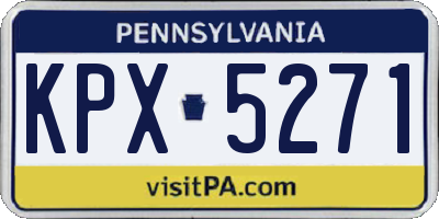 PA license plate KPX5271