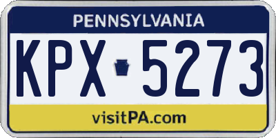 PA license plate KPX5273