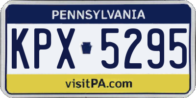 PA license plate KPX5295
