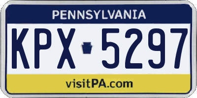 PA license plate KPX5297