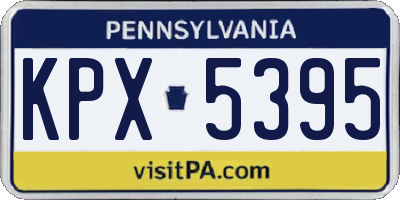 PA license plate KPX5395