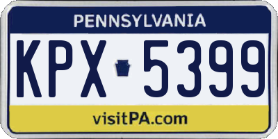 PA license plate KPX5399