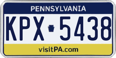 PA license plate KPX5438