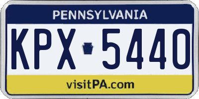 PA license plate KPX5440