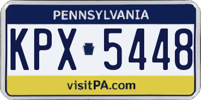 PA license plate KPX5448