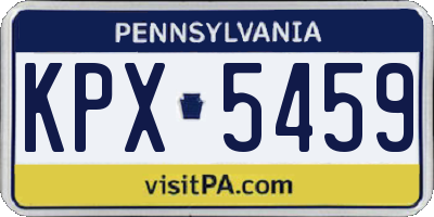 PA license plate KPX5459