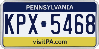 PA license plate KPX5468