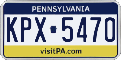 PA license plate KPX5470