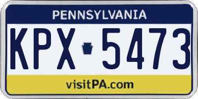 PA license plate KPX5473