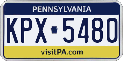 PA license plate KPX5480