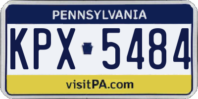 PA license plate KPX5484