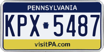 PA license plate KPX5487